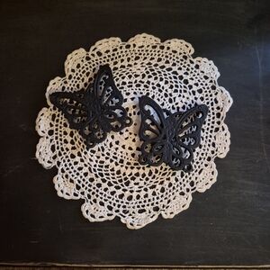 Vintage Black Butterfly Trivets Or Wall Decor
